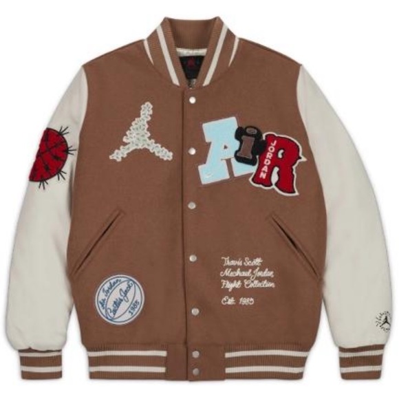 Jordan x Travis Scott Flight Varsity Jacket - Picture 2 of 3